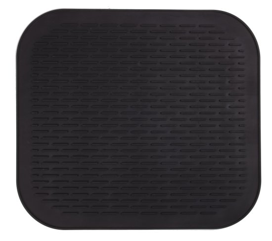Коврик для сушки посуды KONSENSA 45x40 см силикон цвет черный