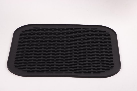 Коврик для сушки посуды KONSENSA 45x40 см силикон цвет черный