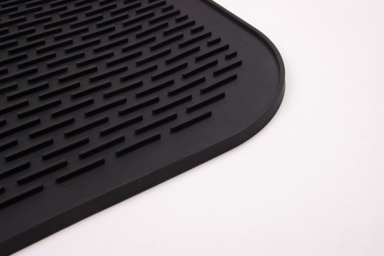 Коврик для сушки посуды KONSENSA 45x40 см силикон цвет черный