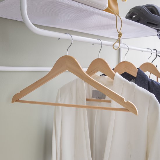 Плечики для одежды KONSENSA 44.5 см дерево цвет натуральное дерево 4 шт.