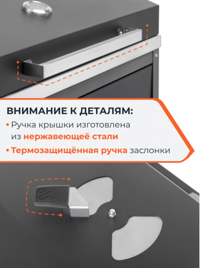 Гриль Gratar Patio G850 сталь 59x85.5x103.5 см