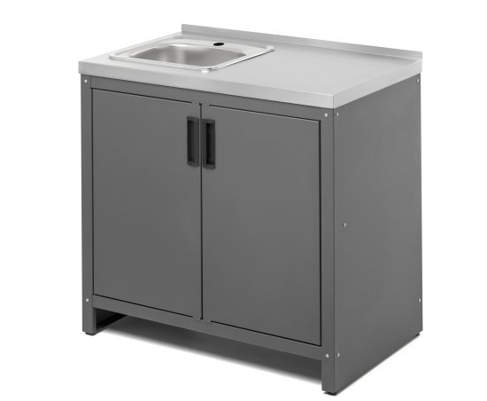 Тумба с мойкой Gratar Patio Т850М нержавеющая сталь 54x85.5x86.4 см