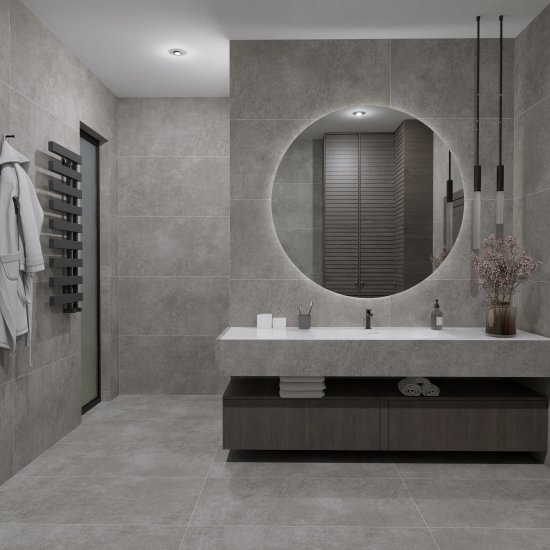 Глазурованный керамогранит Axima Tripoli 60x120 см 1.44 м² матовый цвет серый