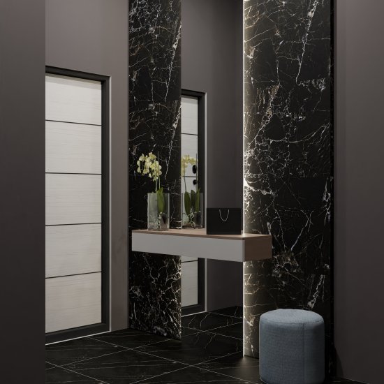 Глазурованный керамогранит Axima Arkansas 60x120 см 1.44 м² матовый цвет черный