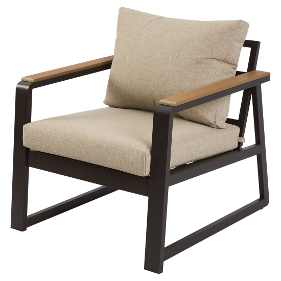 Набор садовой мебели для обеда с подушками BEGINIA Sugan Алюминий Стол, диван, кресло 2 шт Бежевый