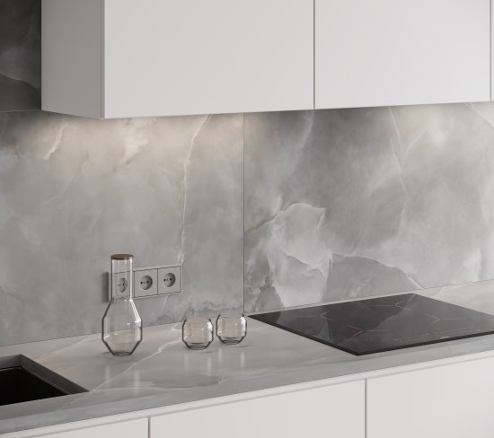 Глазурованный керамогранит Ceradim Snowy Night 60x120 см 1.44 м² лаппатированный цвет серый