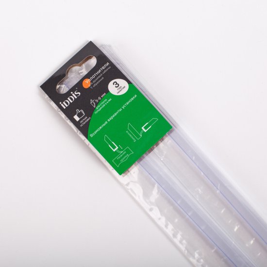 Уплотнитель Iddis Optima Home 200 см стекло 5-6 мм T-образный (2 шт.)