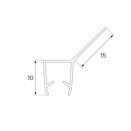 Уплотнитель Iddis Optima Home 200 см стекло 5-6 мм Ц-образный (2 шт.)