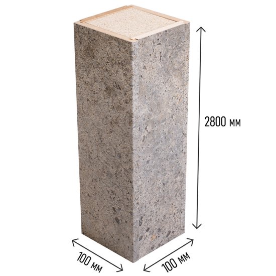 Колонна интерьерная сборная МДФ 2800х100х100 мм 0,28 кв.м бетон