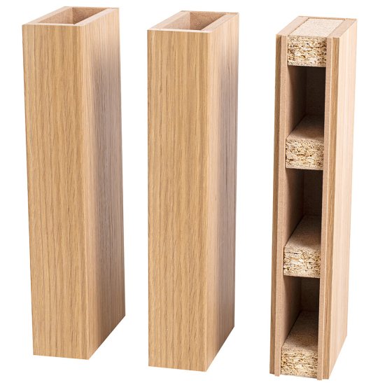 Колонна интерьерная сборная МДФ 2800х100х100 мм 0,336 кв. м дуб скандинавский