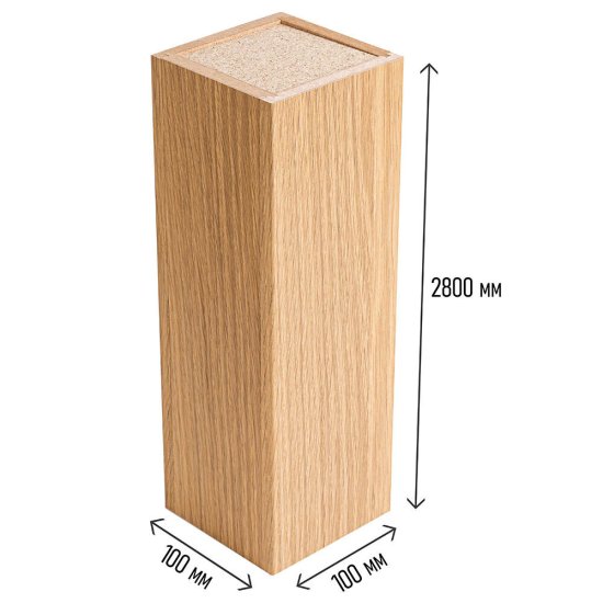 Колонна интерьерная сборная МДФ 2800х100х100 мм 0,28 кв.м дуб скандинавский