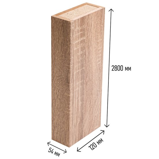 Колонна интерьерная сборная МДФ 2800х100х100 мм 0,336 кв. м дуб винтаж