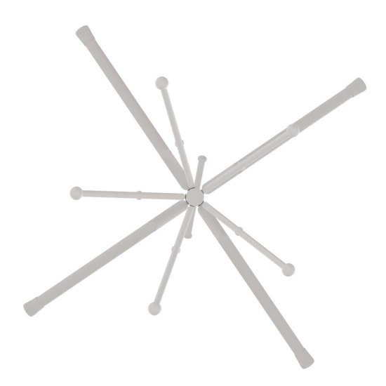 Вешалка напольная гардеробная металлическая 5 крючков белая ЗМИ Луч 5