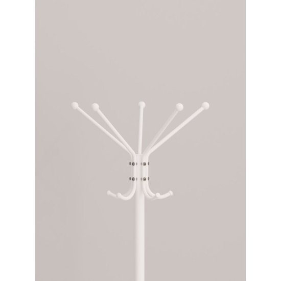 Вешалка напольная гардеробная металлическая 5 крючков белая ЗМИ Луч 5