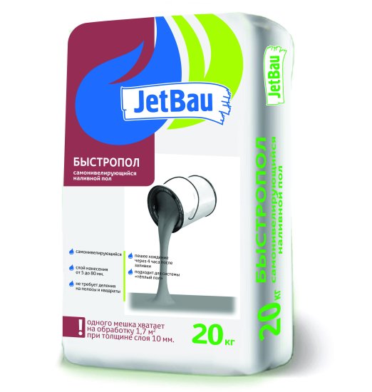 Наливной пол JetBau Быстропол 20 кг