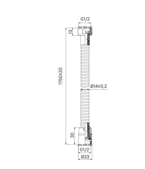 Шланг для душа Iddis Agua 1.75 м цвет хром