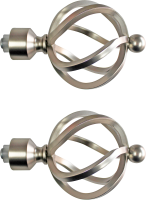 Наконечник Твист металл цвет никель 10.8 см 2 шт.