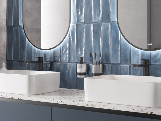 Настенная плитка KREAFORTA Cascada 29.8x59.8 1.425м цвет синий