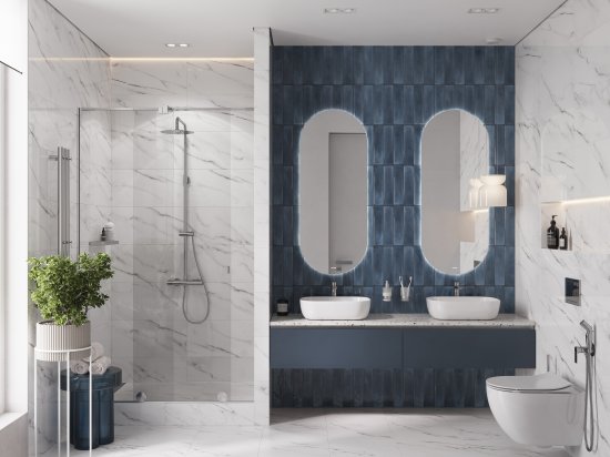 Настенная плитка KREAFORTA Cascada 29.8x59.8 1.425м цвет синий