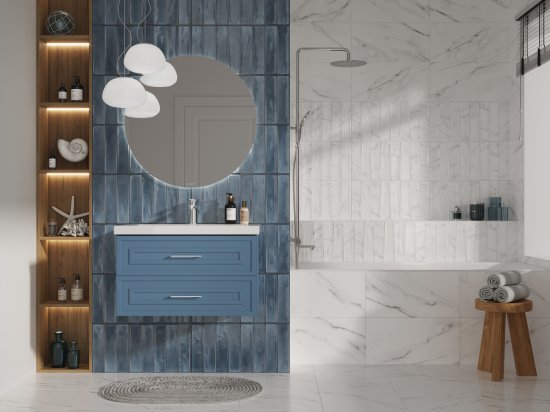 Настенная плитка KREAFORTA Cascada 29.8x59.8 1.425м цвет синий