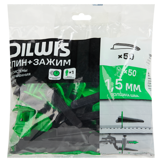 Зажим и клинья DILWIS СВП 100 шт. рекомендуемая ширина шва 1.5 мм