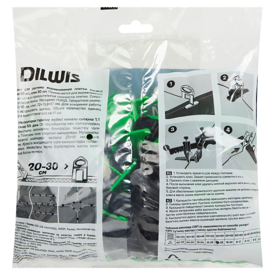 Зажим и клинья DILWIS СВП 100 шт. рекомендуемая ширина шва 1.5 мм