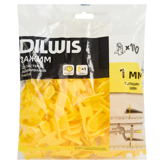 Т-образная проставка (зажим) DILWIS СВП 100 шт. рекомендуемая ширина шва 1 мм