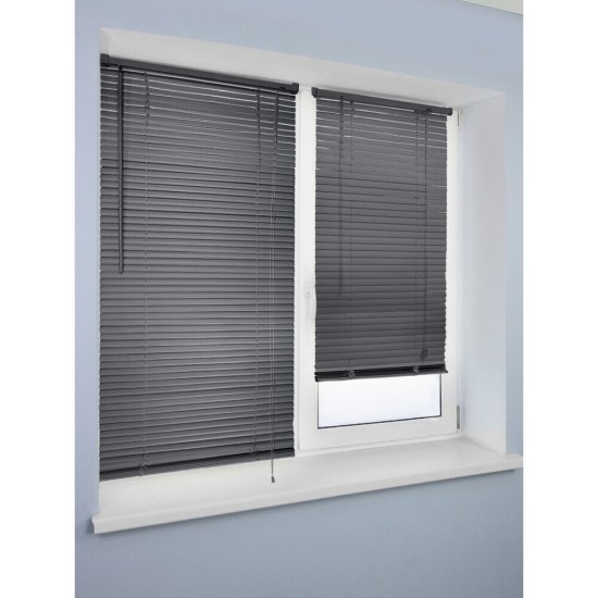 Жалюзи горизонтальные пластиковые 60х160 см серые
