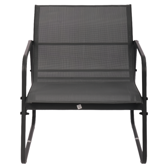 Набор садовой мебели для отдыха BEGINIA Lama Сталь Стол, диван, кресло 2 шт Черный