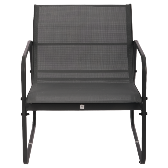 Набор садовой мебели для отдыха BEGINIA Lama Сталь Стол, диван, кресло 2 шт Черный