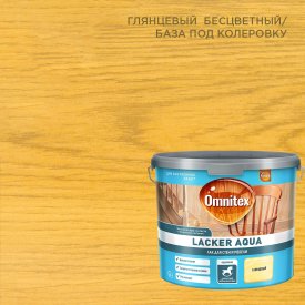 Лак акриловый Omnitex Lacker Aqua 70 глянцевый бежевый 2.7 л