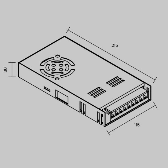 Блок питания (драйвер) для светодиодов Maytoni 48 В 400 Вт IP20