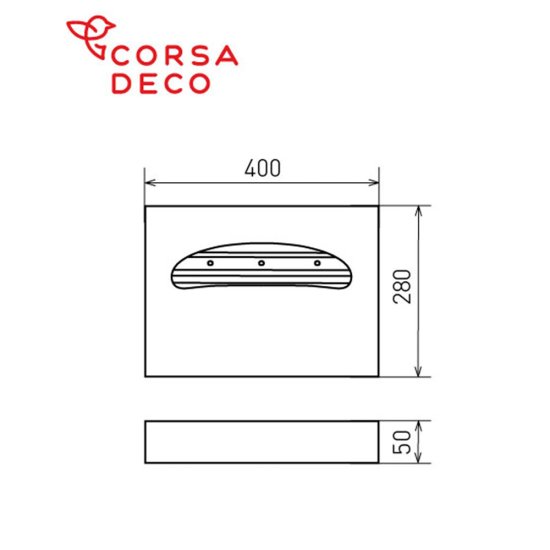 Диспенсер Corsa Deco для бумажных покрытий на унитаз нержавеющая сталь