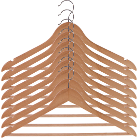 Плечики для одежды KONSENSA 44.5 см дерево цвет натуральный 8 шт.