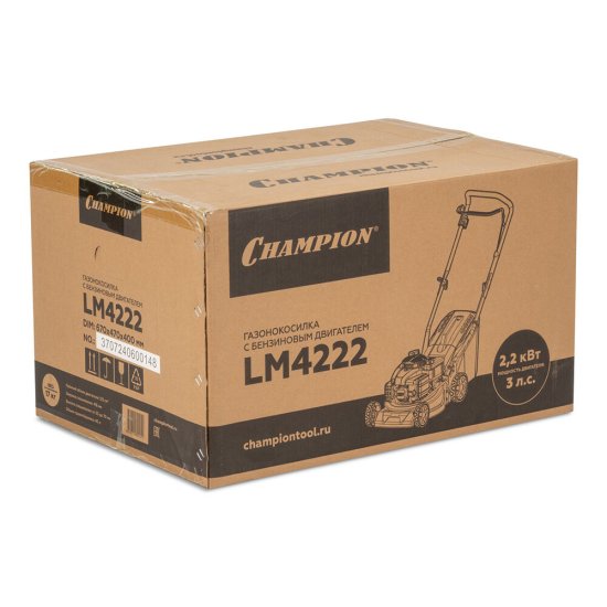 Газонокосилка бензиновая Champion LM4222 418 мм 3 л.с.