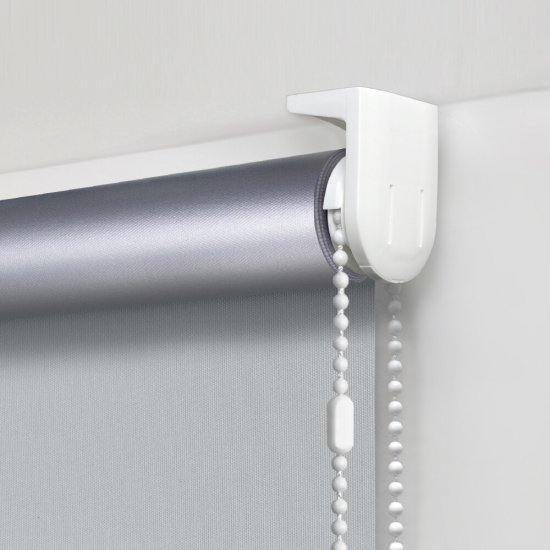 Рулонная штора блэкаут 120х160 см Эскар Blackout серая