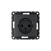 Умная розетка Systeme Electric AtlasDesign Smart (ATN001045Z) скрытая установка карбон с заземлением