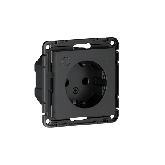 Умная розетка Systeme Electric AtlasDesign Smart (ATN001045Z) скрытая установка карбон с заземлением