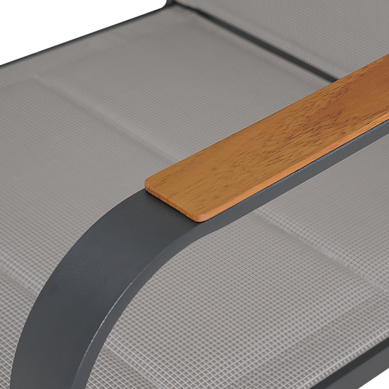 Стул садовый BEGINIA Aldan 55x62 см металл серый, 2 шт.