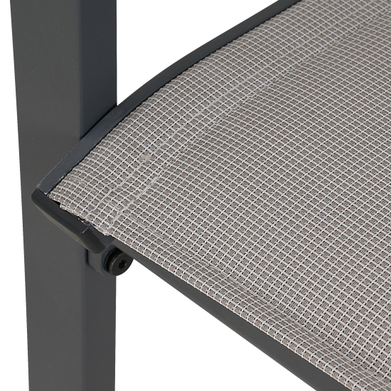 Стул садовый BEGINIA Aldan 55x62 см металл серый, 2 шт.