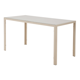 Садовый стол нераздвижной BEGINIA Lazo 140x70 см металл бежевый