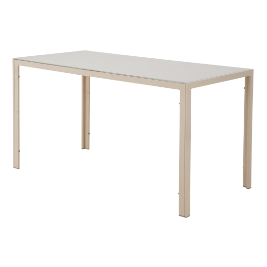 Садовый стол нераздвижной BEGINIA Lazo 140x70 см металл бежевый