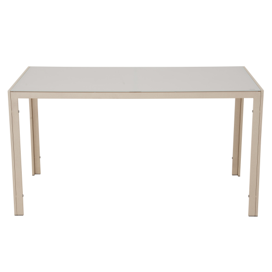 Садовый стол нераздвижной BEGINIA Lazo 140x70 см металл бежевый