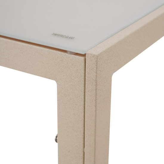 Садовый стол нераздвижной BEGINIA Lazo 140x70 см металл бежевый