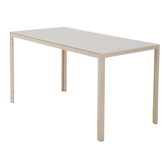 Садовый стол нераздвижной BEGINIA Lazo 140x70 см металл бежевый