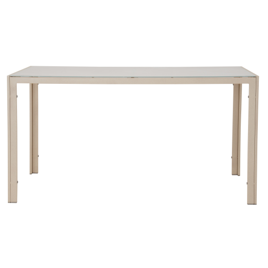 Садовый стол нераздвижной BEGINIA Lazo 140x70 см металл бежевый