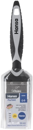 Кисть плоская для водных красок 50 мм Hansa Perfekt синтетическая щетина