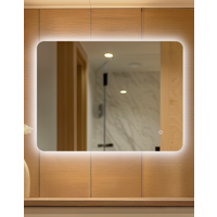 Зеркало в ванную комнату Сингапур Лайт 100x80 см с подсветкой