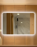 Зеркало в ванную комнату Сингапур Лайт 120x80 см с подсветкой