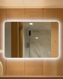 Зеркало в ванную комнату Сингапур Лайт 120x80 см с подсветкой